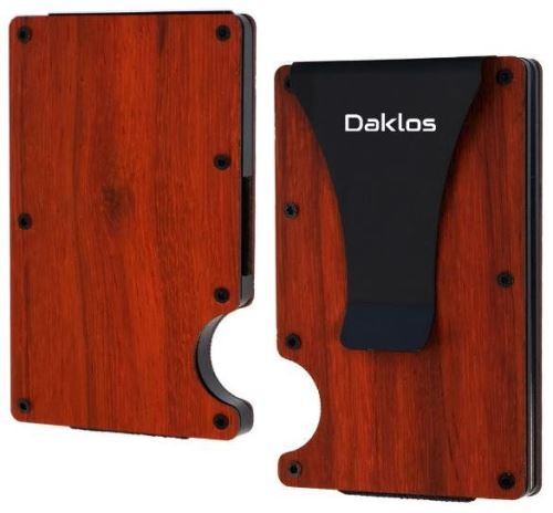 Peněženka Daklos Wood RFID s klipem santalové dřevo