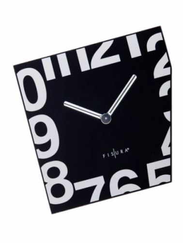 Fisura nástěnné hodiny Esquina Black 21cm