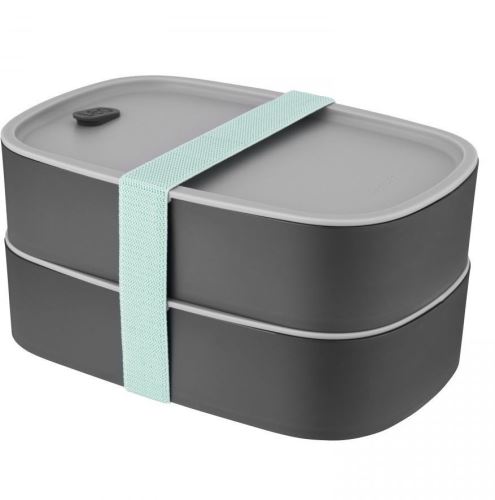 Svačinový box BergHOFF box na svačinu dvojitý LEO šedá