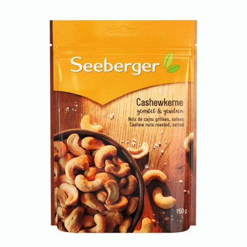 Ořechy Seeberger Kešu oříšky pražené a solené 150g