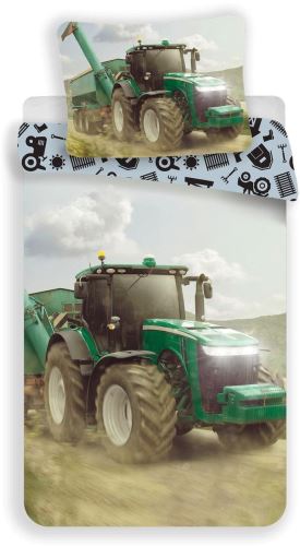 Dětské povlečení Jerry Fabrics  Traktor Green 140x200 cm