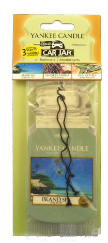 Vůně do auta YANKEE CANDLE Car Jar Island Spa, Lavender Vanilla, Sage&Citrus 3 ks