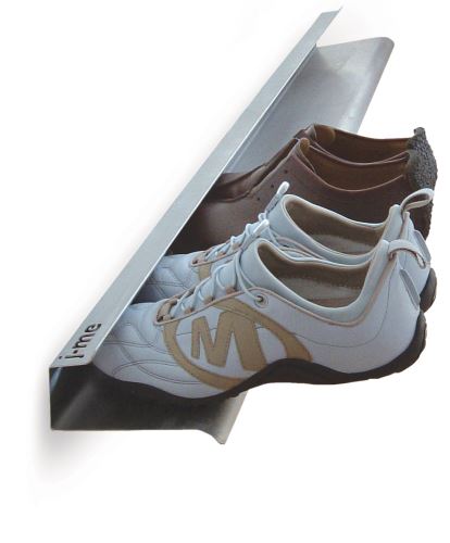 Police na boty nástěnná Shoe Rack,120cm, nerez