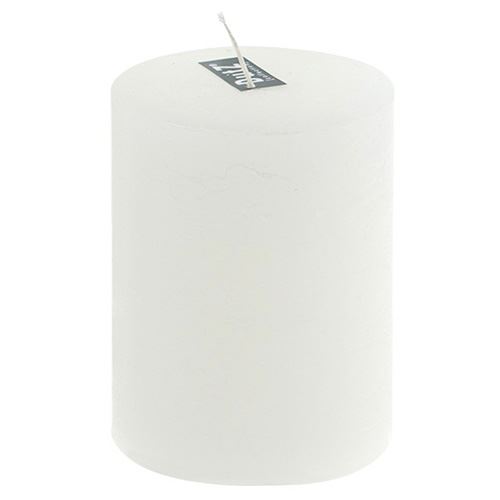 Rustikální svíčka DutZ Výška 15 cm, průměr 10 cm, barva bílá