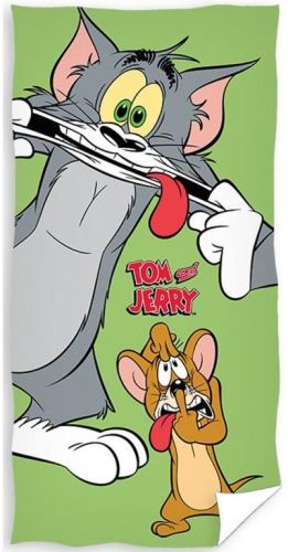 Dětská osuška CARBOTEX Tom a Jerry Crazy 70x140 cm