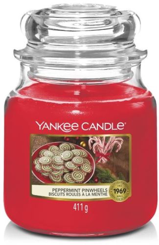 Svíčka YANKEE CANDLE Peppermint Pinwheels 411 g