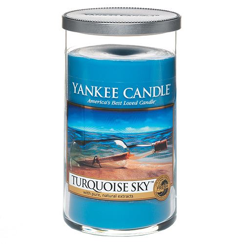 Svíčka ve skleněném válci Yankee Candle Tyrkysová obloha, 340 g