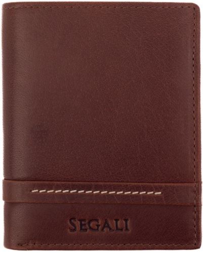 Peněženka SEGALI Pánská peněženka kožená 947 hnědá