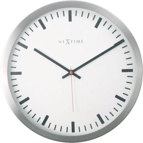 Designové nástěnné hodiny 2520 Nextime Stripe White 26cm