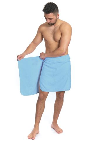Ručník Interkontakt Pánský saunový ručník Light Blue