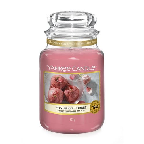 Svíčka ve skleněné dóze Yankee Candle Růžový sorbet, 623 g