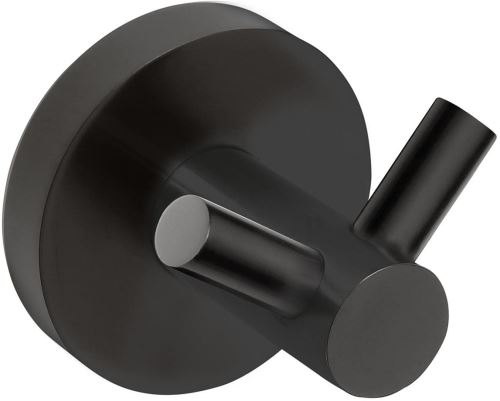 Háček do koupelny SAPHO X-ROUND BLACK dvojháček, černá