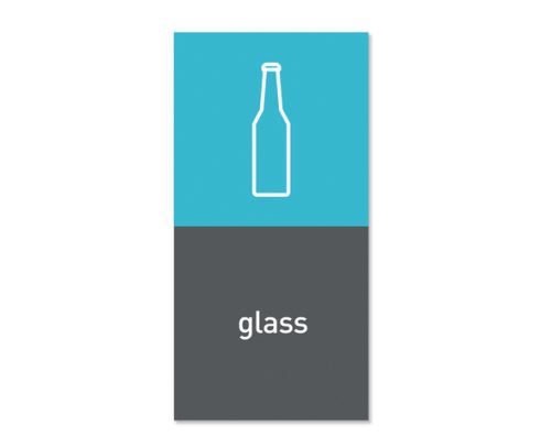 Simplehuman magnetický štítek na odpadkový koš - sklo "glass"