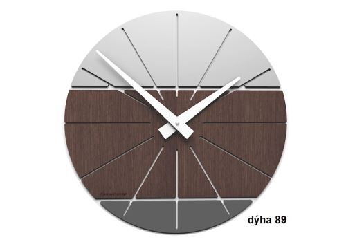 Designové hodiny 10-029 natur CalleaDesign Benja 35cm (více dekorů dýhy) Design wenge - 89