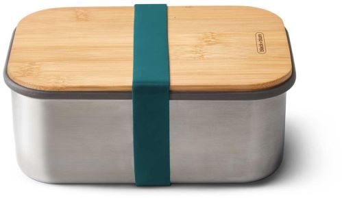 Svačinový box SandwichBox Appetit 1250ml, nerez/bambus, oceánově modrý