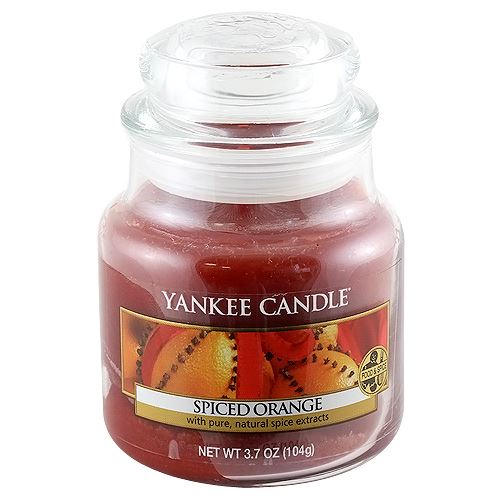 Svíčka ve skleněné dóze Yankee Candle Pomeranč se špetkou koření, 104 g