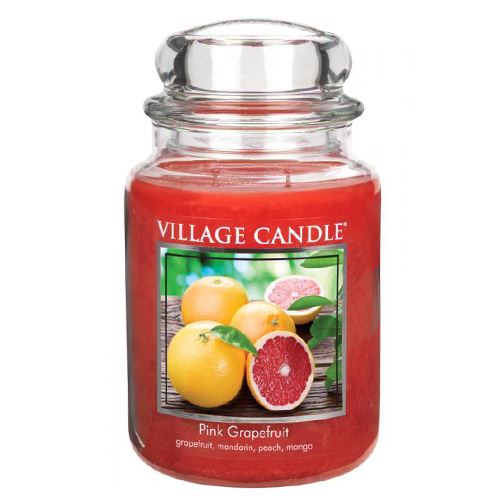 Svíčka ve skleněné dóze Village Candle Růžový grapefruit, 737 g