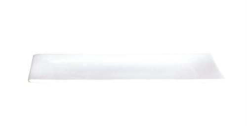 Talíř hranatý Á TABLE, porcelán, 11,5x23cm - bílá (lesklá)