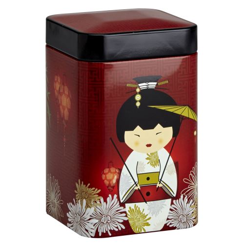 Dóza na čaj Geisha, červená, 100g