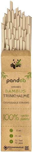 Brčko PANDOO Jednorázové bambusové brčko 50 ks