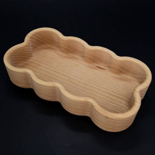 Miska AMADEA Dřevěná miska ve tvaru mráčku, masivní dřevo, rozměr 20,5x11,2x4,5 cm