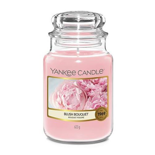 Svíčka ve skleněné dóze Yankee Candle Růžolící kytice, 623 g