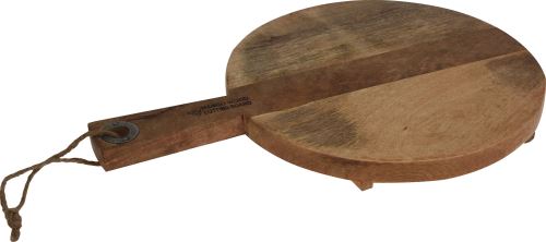 Krájecí deska H&L Dřevěné servírovací prkénko Round 28cm, mango