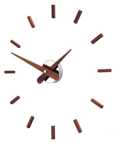 Designové nástěnné hodiny Nomon Sunset 50cm Nomon verze ořech dřevo / chrom