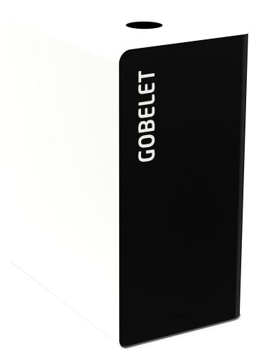 Koš na tříděný odpad - čiré sklo, Rossignol Cubatri, 55418, 90 L, bílý
