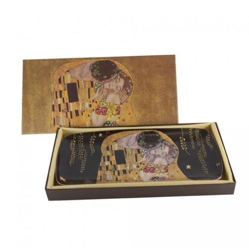 Podnos Home Elements Talíř 30 x 13,5 cm, Klimt, Polibek tmavý