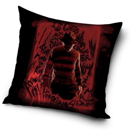 Dekorační polštářek Noční můra v Elm Street Už spíš?
