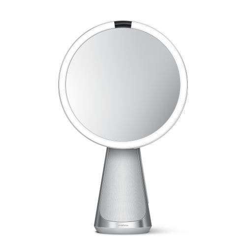 Kosmetické zrcátko Simplehuman Sensor Hi-Fi, LED osvětlení, 5x zvětšení, Alexa, Wi-fi