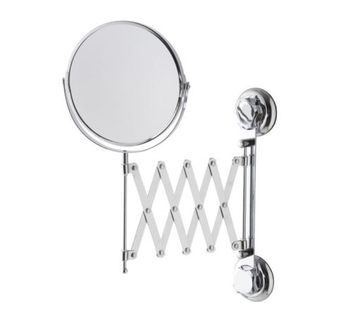 Kosmetické zrcadlo s výsuvným ramenem Compactor Bestlock - chrom 23,3/61 x 3 x 43 cm