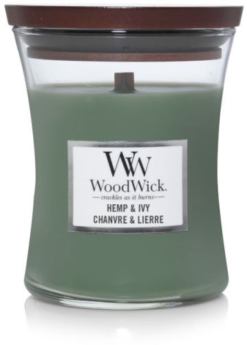 Svíčka WOODWICK Hemp and Ivy 275 g