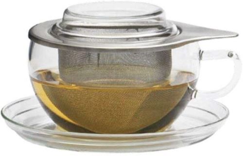 Šálek Gastro Šálek na čaj s podšálkem, pokličkou a sítkem Tea Time 300 ml
