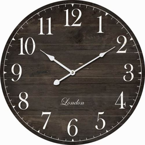 Nástěnné hodiny Nástěnné hodiny dřevěné, průměr 58 cm