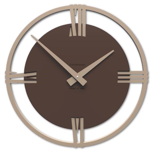 Designové hodiny 10-031 CalleaDesign  Sirio 38cm (více barevných verzí) Barva čokoládová-69 - RAL8017