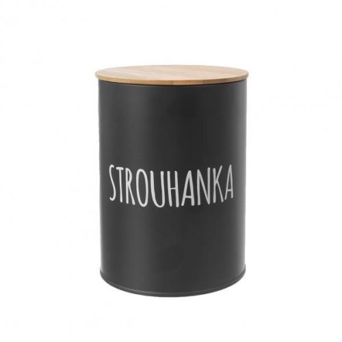 Dóza ORION Dóza plech/bambus pr. 11 cm Strouhanka BLACK