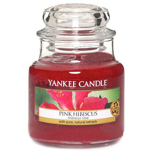 Svíčka ve skleněné dóze Yankee Candle Růžový ibišek, 104 g