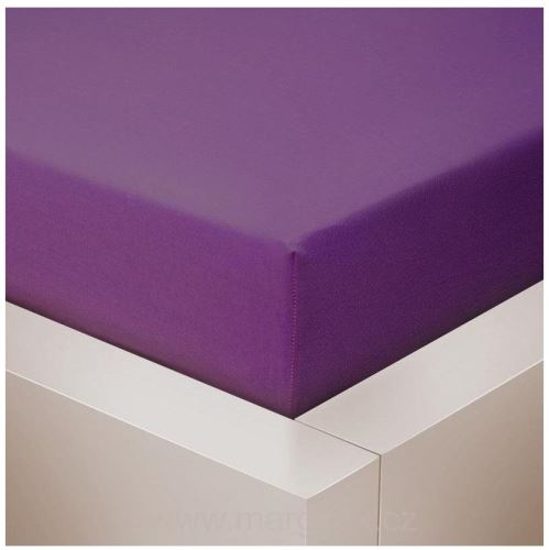 Prostěradlo Chanar Prostěradlo Jersey Lux, 180 x 200 cm, tmavě fialové