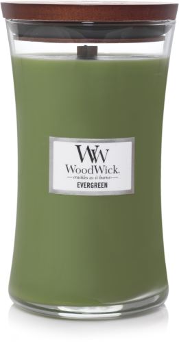 Svíčka oválná váza WoodWick Vůně jehličí, 609.5 g