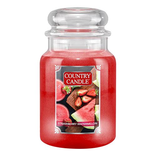 Svíčka ve skleněné dóze Country Candle Jahody a vodní meloun, 680 g