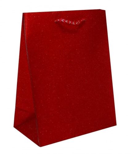 Dárková taška Goba glitter velká červená, 2802