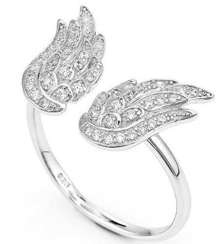 AMEN Originální stříbrný prsten se zirkony Angels RW, obvod 59 mm