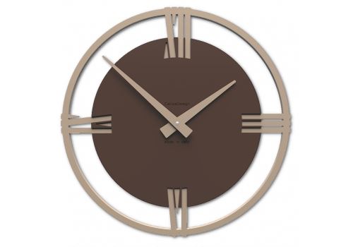 Designové hodiny 10-216 CalleaDesign Sirio 60cm (více barevných verzí) Barva čokoládová-69 - RAL8017