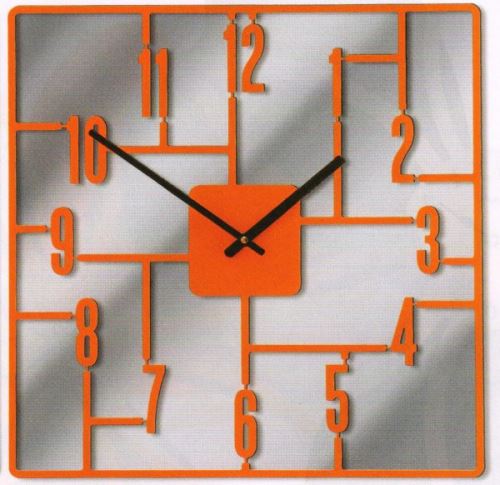 Designové hodiny D&D 270 Meridiana 41cm Meridiana barvy kov oranžový lak