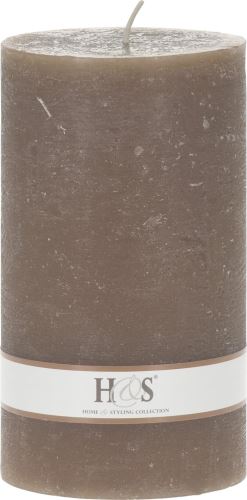 Svíčka H&L Svíčka válec 9 x 15 cm, taupe