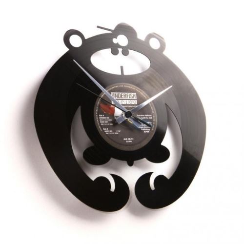 Designové nástěnné hodiny Discoclock 037 King of the bongo 30cm