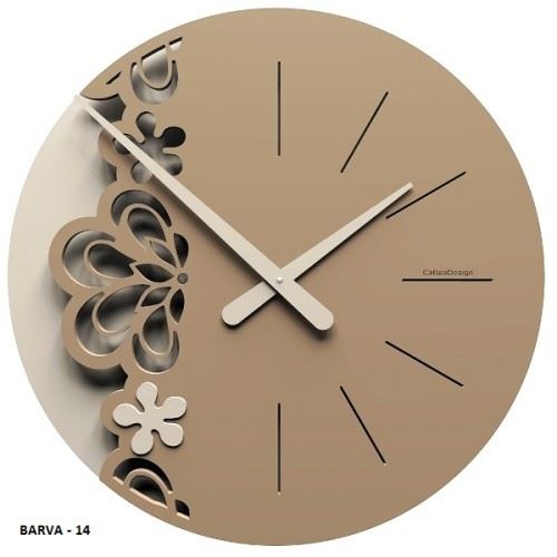 Designové hodiny 56-10-2 CalleaDesign Merletto Big 45cm (více barevných verzí) Barva caffelatte - 14