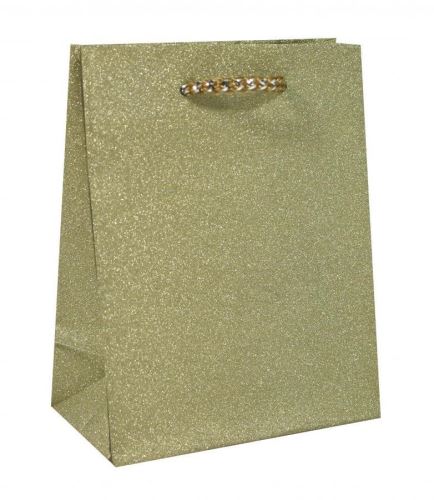Dárková taška Goba glitter malá Zlatá, 2380